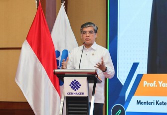 Menteri Ketenagakerjaan (Menaker) Yassierli di Balai Besar Peningkatan Produksi (BBPP) Bekasi, Jawa Barat, Kamis (13/8/2026)