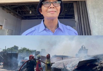 Kebakaran Gudang di Tanjung Unggat, Tiga Armada Dikerahkan Padamkan Api