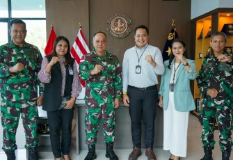Dankodaeral IX Terima Courtesy Call Pimpinan Bank Mandiri Ambon Pattimura