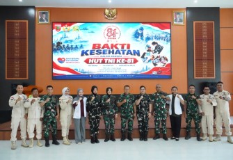 Jelang HUT ke-81 TNI, Korem 143/HO Gelar Bakti Sosial Kesehatan dan Pelatihan Bantuan Hidup Dasar