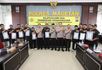 Penghargaan untuk 13 Korlap PSHT Magetan atas Dedikasi Jaga Kamtibmas