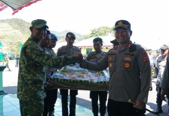 HUT Ke-81 TNI Tahun 2026, Kodim 1714/Puncak Jaya Gelar Upacara, Dipererat Kebersamaan TNI dan Kepolisian