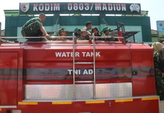Edukasi anak Paud di markas Kodim Madiun