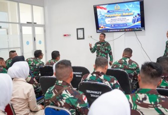 Tingkatkan Kesadaran Hukum Personel, Diskum Kodaeral IX Sosialisasikan Mekanisme Perjanjian Kerja Sama di Rumkital dr. F. X. Suhardjo