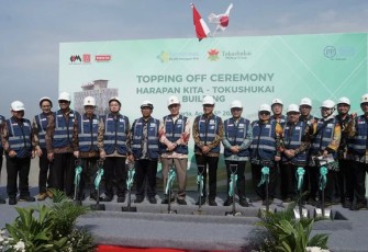 Topping off Ceremony pembangunan RSJPD Harapan Kita – Tokushukai Building