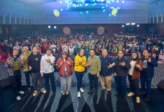 Wakil Menteri Ekonomi Kreatif, Irene Umar, menghadiri perayaan ulang tahun ke-8 PUBG MOBILE bertahuk “8EYOND THE CIRCLE” di Grand City, Surabaya, Sabtu (28/3/2026)