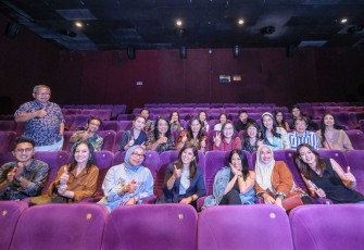 Wakil Menteri Ekonomi Kreatif/Wakil Kepala Badan Ekonomi Kreatif (Ekraf), Irene Umar, saat menghadiri nobar tersebut pada Selasa (28/4)