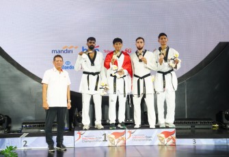 8th Asian Taekwondo Indonesia Open Championship 2026 yang berlangsung di Tennis Indoor Gelora Bung Karno (GBK), Senayan, Jakarta, Senin (3/8/2026).