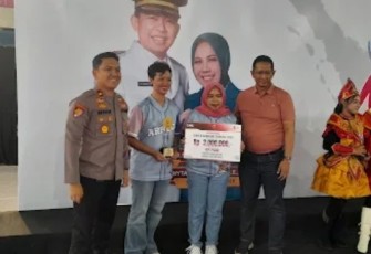 Wakapolres Jember, Kompol Anthonio Effan Sulaiman, D.I.K., M.A., saat menghadiri IJMC di GOR Kaliwates, Jember, Jumat (7/8/2026).