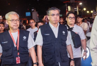 Menteri Ketenagakerjaan (Menaker) Yassierli dalam rangkaian peringatan HUT ke-81 Kemerdekaan RI melalui kegiatan karnaval di Jakarta, Senin (17/8/2026).