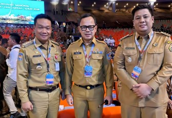 Bupati Samosir dan Wabup saat menghadiri Rapat Koordinasi Nasional (Rakornas) yang dilaksanakan di Sentul International Convention Center (SICC), Sentul, Bogor ( 02/02/2026). 
