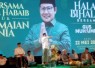 Ketum PKB Muhaimin Iskandar, saat menggelar do’a bersama untuk perdamaian dunia, di Surabaya, Minggu (22/5/2022).