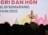 Ganjar Pranowo saat memberikan sambutan dalam acara Hari Guru Nasional di Marina Convention Center Semarang, Sabtu (3/12)