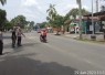 Anggota Satlantas Polres Blora saat melakukan olah TKP aksi balap liar di Cepu yang viral di media sosial.