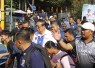 Ribuan Orang Kediri saat Padati Tamanan Mojoroto Mlaku Bareng SBY