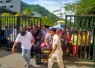 Suasana pelintas batas antarnegara di PLBN Entikong Kabupaten Sanggau Kalbar 