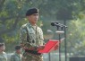 Upacara dipimpin oleh Brigjen TNI (Mar) Nioko Budi, L.H., S.H., Pa Sahli Tk. II Was. Afrika dan Timur Tengah Bidang Hubungan Internasional Panglima TNI