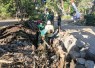 Pengerjaan saluran irigasi di dusun Lembenah