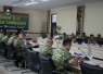 Asops Kasdam XIX/TT, Kolonel Inf Rendra Dwi Ardhani, S.E., M.Han saat memimpin kegiatan laporan awal kesiapan satgas Yonif 132/Bima Sakti