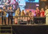 Menteri Ekonomi Kreatif/Kepala Badan Ekonomi Kreatif (Ekraf), Teuku Riefky Harsya (keempat kiri) bersama Wakil Ketua Komisi VII DPR RI, Lamhot Sinaga (keenam kanan) saat membuka acara pagelaran opera dan konser musik bertajuk Tona Sian Huta di Gedung Jetun Silangit, Tapanuli Utara, Sumatera Utara, Sabtu (11/07/2026)