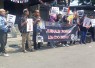 Koalisi jurnalis dari Solo Raya menggelar aksi demonstrasi di depan Monumen Pers Nasional, Surakarta, Selasa (28/7/2026)