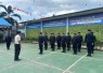Kepala Kesatuan Pengamanan Lembaga Pemasyarakatan (Ka. KPLP) Lapas Kelas IIA Binjai, Rudi Icuana Sembiring, memimpin apel regu pengamanan, Senin (24/8/2026)