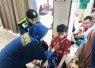 Tim Dokkes Polresta Sidoarjo Cek Kesehatan Ratusan Santri di Tanggulangin