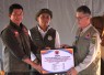 Kepala BNPB Letjen TNI Dr Suharyanto S.Sos., M.M bersama Menteri Kehutanan RI dan Kepala Otorita IKN saat memberikan arahan  dan dukungan bantuan peralatan kepada Kalaksa BPBD daerah terdampak karhutla dalam Rapat Koordinasi Penanganan Karhutla yang diikuti oleh jajaran Forkopimda Provinsi Kalimantan Timur di Bendungan Semoi IKN, Kecamatan Sepaku, Kabupaten Penajam Paser Utara, Provinsi Kalimantan Timur (14/9)