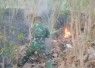 Koramil Tanggunggunung Gerak Cepat Padamkan Kebakaran Hutan di Desa Ngepoh
