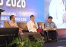 Menaker Yassierli dalam sesi dialog Rapat Kerja Koordinator Nasional (Rakerkornas) XXXV Asosiasi Pengusaha Indonesia (APINDO) 2026 di Makassar, Sulawesi Selatan, Selasa (4/8/2026).