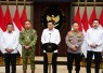 Menko Polkam Jenderal TNI (Purn.) Djamari Chaniago dalam kegiatan konferensi pers di Kantor Kemenko Polkam, Jakarta Pusat, Rabu (5/8/2026).
