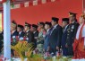Pelaksanaan upacara memperingati detik-detik Proklamasi dalam rangka Hari Ulang Tahun (HUT) ke-81 Kemerdekaan Republik Indonesia yang dilaksanakan di dua wilayah perbatasan, Kabupaten Belu dan Kabupaten Malaka, Senin (17/8/2026).