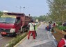 Gotong Royong Rutin di kawasan Jalan Bandara, mulai dari Tugu Pesawat hingga Gerbang Bandara.